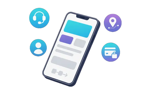 Карта модулей и ролей мобильного приложения